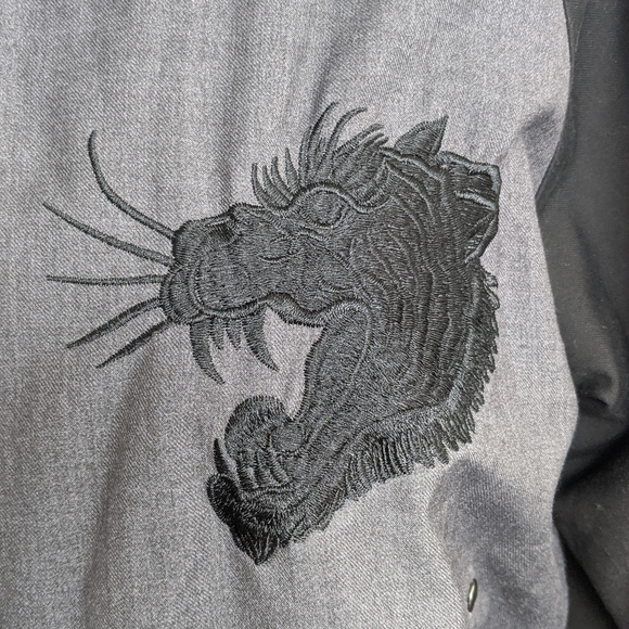 Black & Grey Bomber with Tiger - Picture 2 of 9